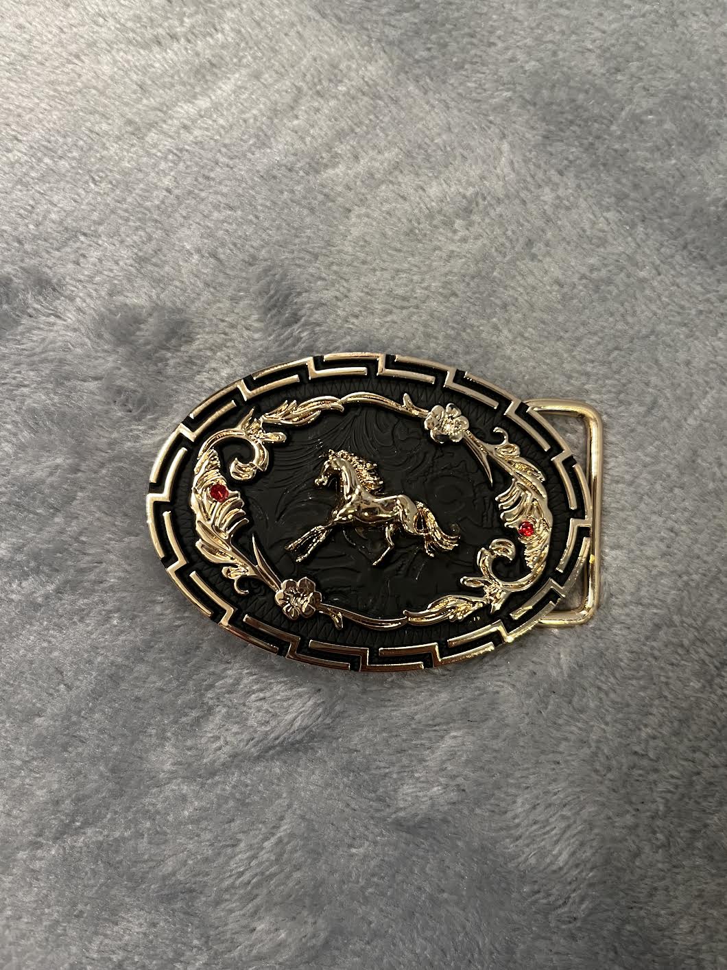 Modestone Metal Alloy Trophy Belt Buckle Running Horse 3 1/2'' X 2 3/4''