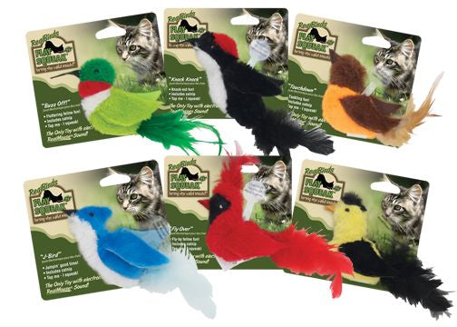 Our Pets Play N Squeak Realbirds Fly Over Cat 1pc