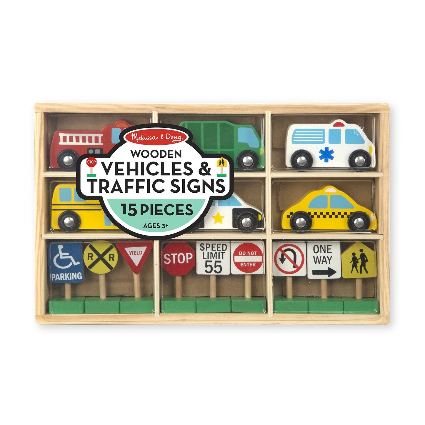 Wooden Vehicles and Traffic Signs Melissa and Doug