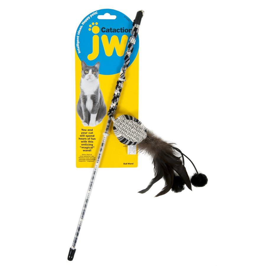 JW Cataction Ball with Wand Cat Supplies JW Pet Products