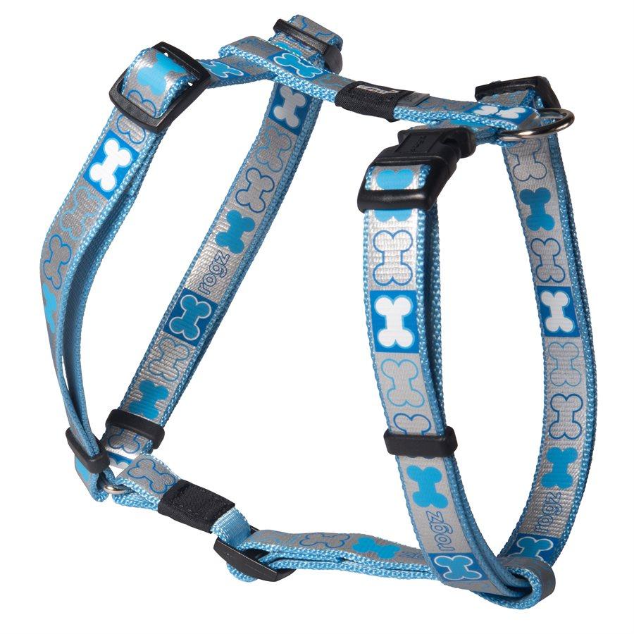 ROGZ Pupz Reflecto H-Harness Blue Medium Dog Supplies ROGZ