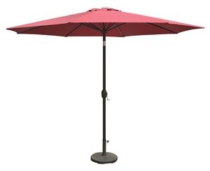 Seasonal Trends 69336 Patio Umbrella, 11 ft H Pole, Polyester Fabric, Burgundy Fabric Outdoor Furniture Seasonal trends