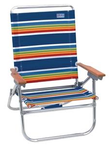 Rio Brands In-Easy Out 4-Position Beach Chair, 250 Lb Load, 12 In, 35-1/2 In H X 25-1/4 In W X 25-1/2 In D Outdoor Furniture Rio brands