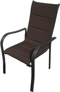 Santas Forest Belvedere 50206 Dining Padded Stack Chair, Brown Frame Outdoor Furniture Santas forest