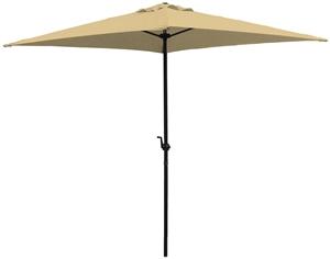 Seasonal Trends UMQ65BKOBD-04 Umbrella, 7.8 ft H Pole, Polyester Fabric, Taupe Fabric, Steel Frame Outdoor Furniture Seasonal trends