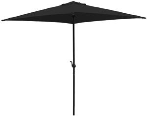Seasonal Trends UMQ65BKOBD-06 Umbrella, 7.8 ft H Pole, Polyester Fabric, Black Fabric, Steel Frame Outdoor Furniture Seasonal trends