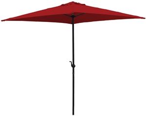 Seasonal Trends UMQ65BKOBD-03 Umbrella, 7.8 ft H Pole, Polyester Fabric, Red Fabric, Steel Frame Outdoor Furniture Seasonal trends