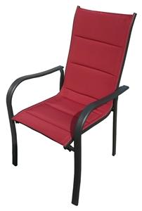 Santas Forest Belvedere 50204 Dining Padded Stack Chair, Red Frame Outdoor Furniture Seasonal trends