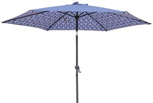 UMBRELLA STL DBL PRNT BLU&WHT Outdoor Furniture Seasonal trends