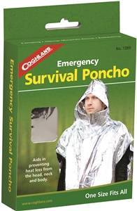 Coghlans 1390 Emergency Survival Poncho, Polyethylene/Metalized Aluminum Camping & Outdoor Coghlan's canada