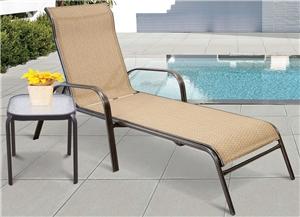 Seasonal Trends L4431SJ33SN02 RIV Sling Chaise Lounge Outdoor Furniture Seasonal trends