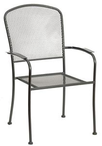 Seasonal Trends JYL-2077C Arlington Stackable Patio Chair with Mesh, Steel Seat, Black Frame Outdoor Furniture Seasonal trends