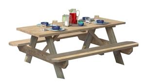 UPF 106116 Picnic Table, Pine Table, Southern Yellow Outdoor Furniture Universal forest prod