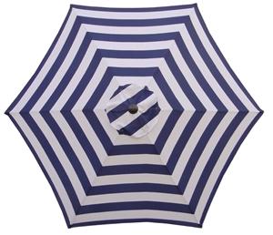 Seasonal Trends Market Umbrella, 9 Ft H, Navy/White Outdoor Furniture Seasonal trends