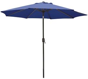 Seasonal Trends 60033 Crank Umbrella, 92.9 in H Pole, Polyester Fabric, Navy Blue Fabric, Steel Frame Outdoor Furniture Seasonal trends
