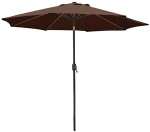 Seasonal Trends 60037 Crank Umbrella, 92.9 in H Pole, Polyester Fabric, Chocolate Fabric, Steel Frame Outdoor Furniture Seasonal trends