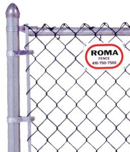 Roma Fence CG2148 Chainlink Fence, 50 ft L, 48 in W, Galvanized Fencing Roma fence ltd