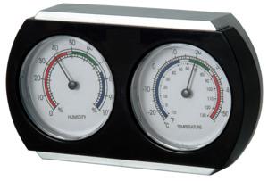Thermor TR415 Indoor Hygrometer, -10 to 130 deg F, Plastic, Black/Silver Outdoor Thermometers & gauges Thermor