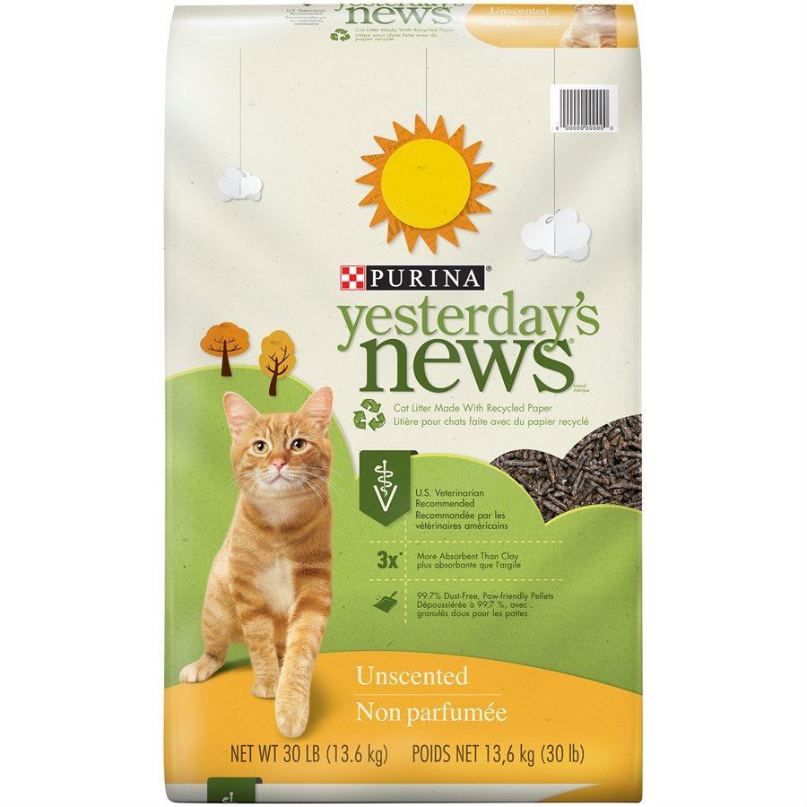 Yesterday's News Litter UnScented 30 Lb Cat Supplies Yesterday's News