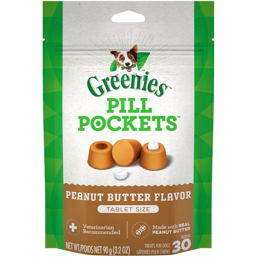 Pill Pockets Dog Peanut Butter 3.2oz Tablet Dog Supplies Greenies