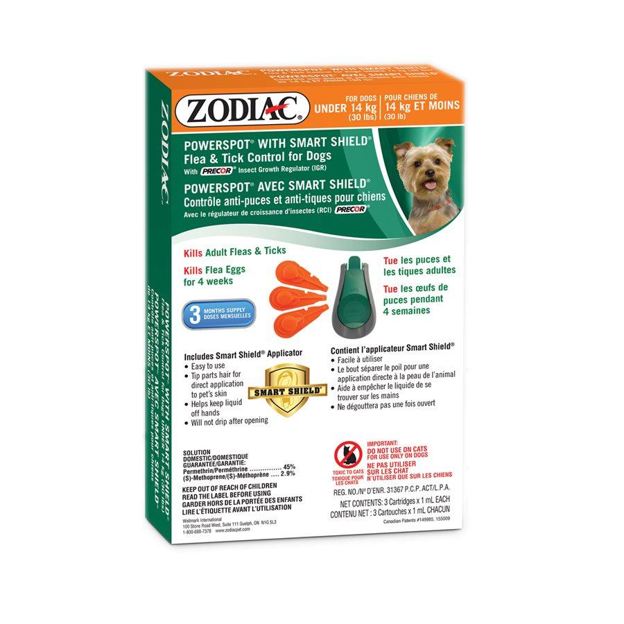 Zodiac Smart Shield Powerspot Dog Under 30lb Dog Supplies Zodiac