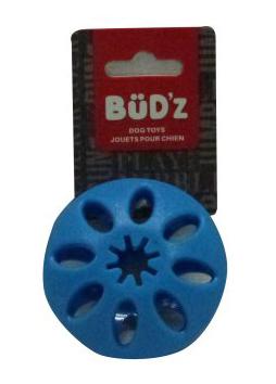 Bud'z Rubber Treat Disc Blue Dog Toy Medium 3.5in KB Depot Express
