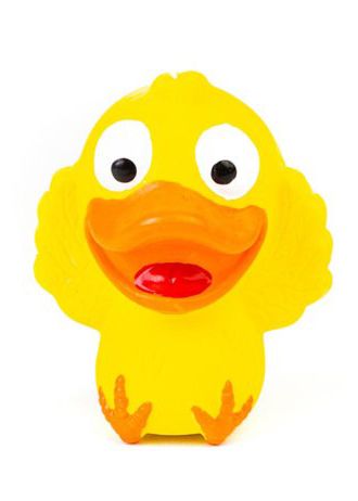Bud-Z Latex Duckling Squeaker Yellow Mini Dog Dog 3.5IN