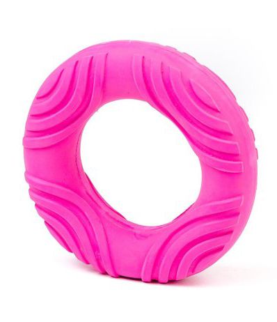 Bud-Z Latex Ring Squeaker Purple Dog 1X1PC 5.3IN
