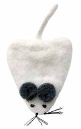 Hamro Mouse Cat Toy White and Black 2 Set Cat 1X2PC 3.5IN