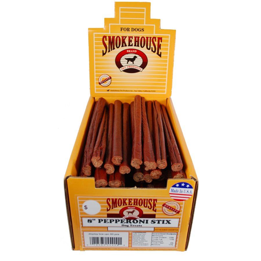 SmokeHouse Pepperoni Stix Box 60ct Dog Food Smokehouse