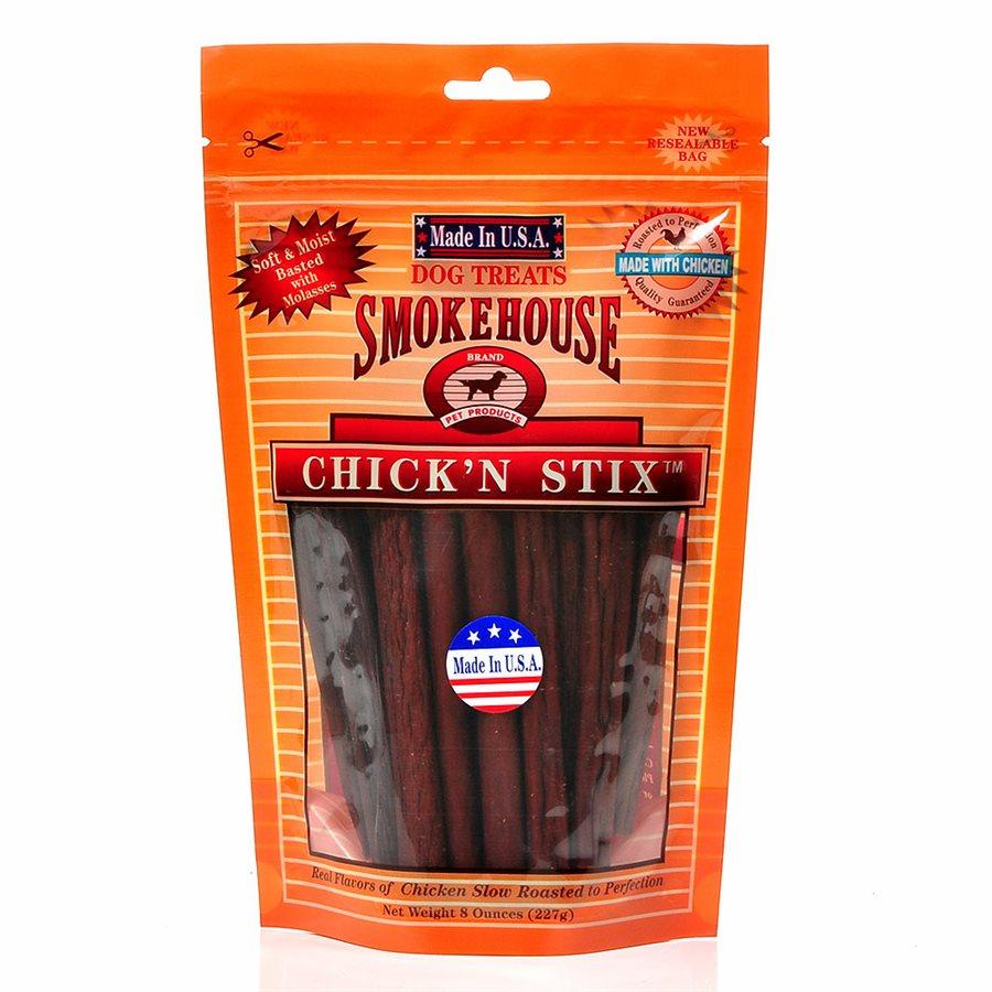 SmokeHouse Chicken Stix 4oz Reseal Bag Dog Food Smokehouse