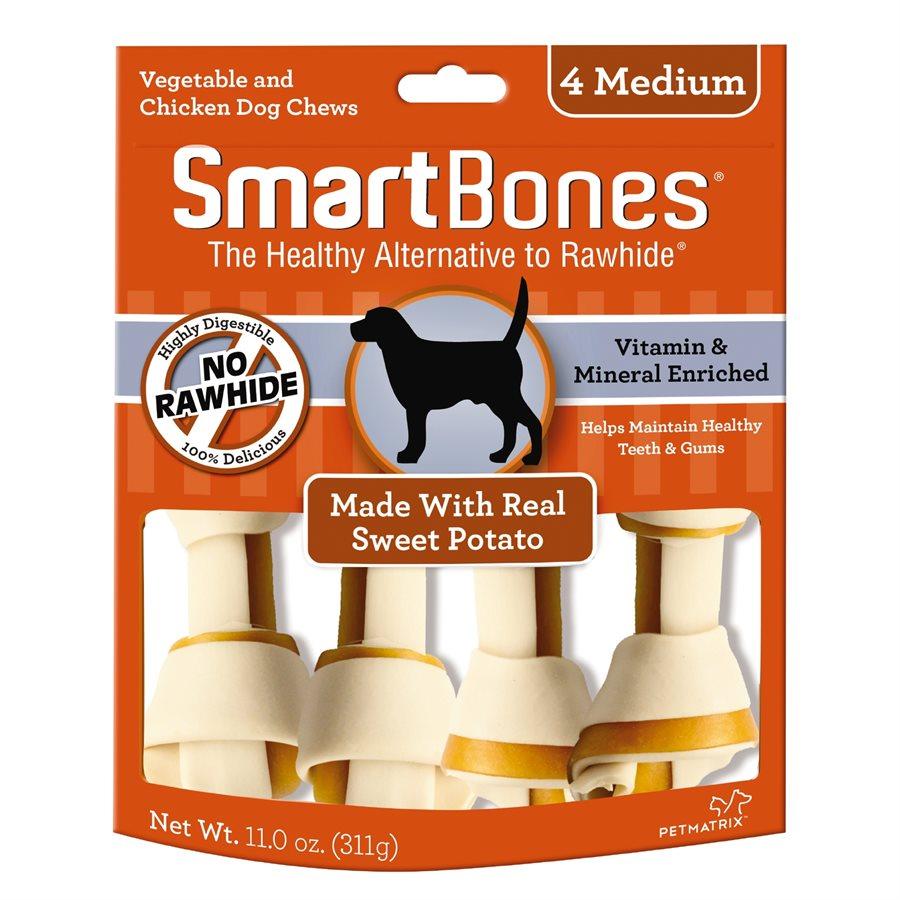 Spectrum Smart Bones Sweet Potato Medium 4 Pack Dog Food Spectrum Brands