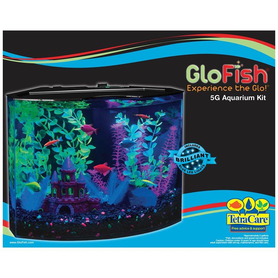 Spectrum GloFish Aquarium Kit 5g with Blue LED Light Aquatic Spectrum Brands