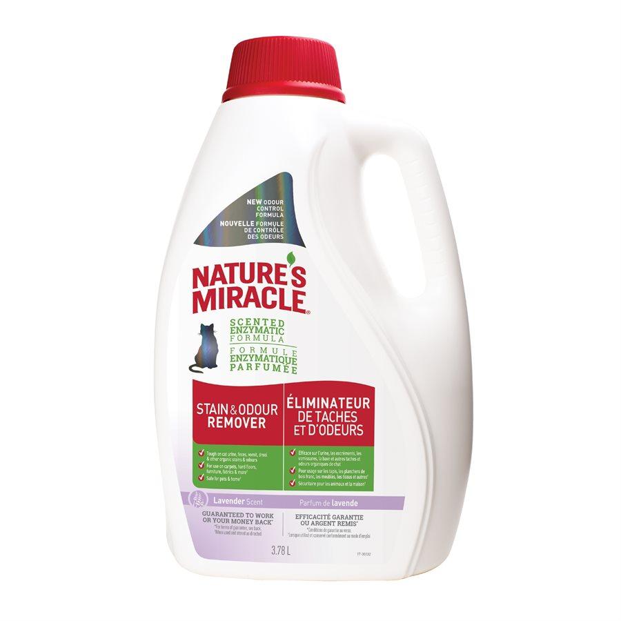 Spectrum Nature's Miracle Just for Cats Stain & Odor Remover Lavender 1 Gallon 128oz Cat Supplies Spectrum Brands