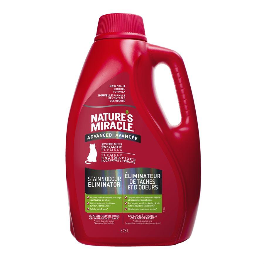 Spectrum Nature's Miracle Just for Cats Stain & Odor Remover Advanced 1 Gallon 128oz Cat Supplies Spectrum Brands