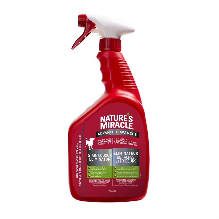 Spectrum Nature's Miracle Advanced Stain & Odor Remover Spray 32oz Dog Supplies Spectrum Brands