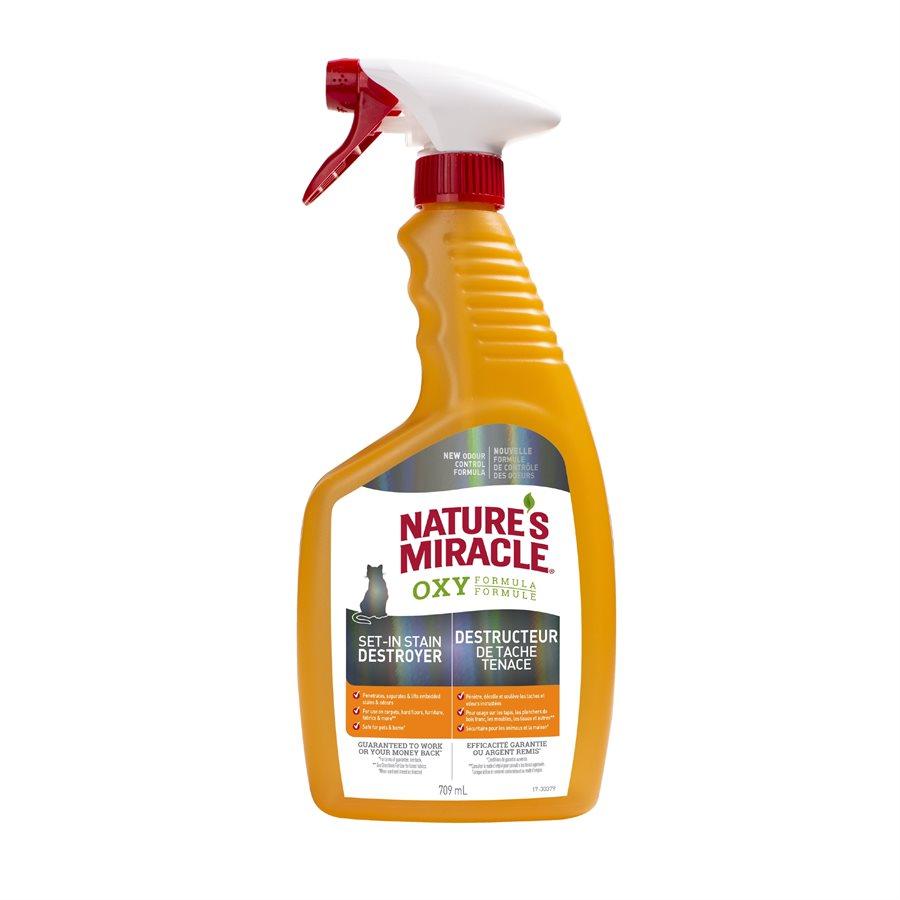 Spectrum Nature's Miracle Just for Cats Orange Oxy Stain & Odor Remover Spray 24oz Cat Supplies Spectrum Brands