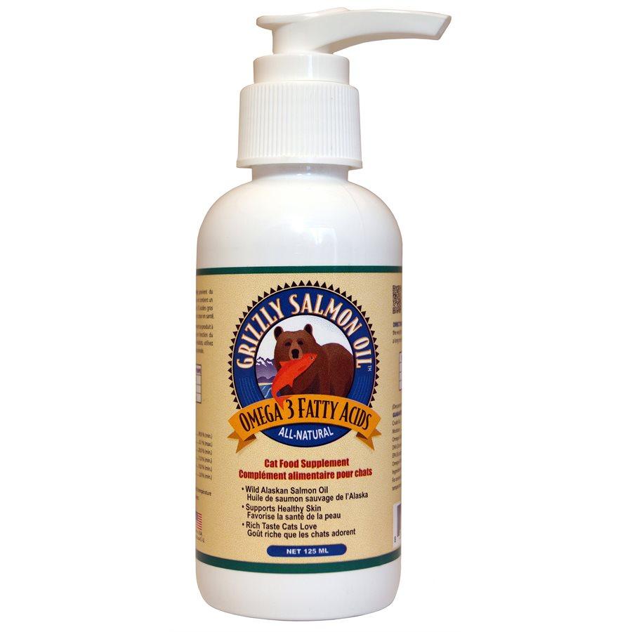 Grizzly Salmon Cat Oil 4oz - Bi-lingual Cat Supplies Grizzly Pet Products
