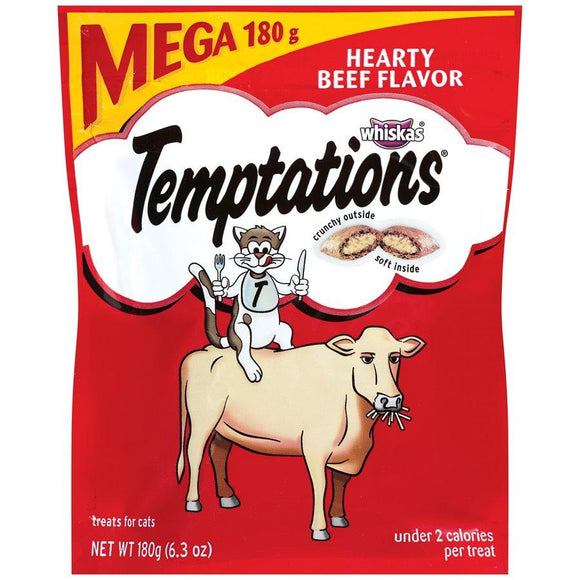 Temptations Cat Treats Hearty Beef Flavor 180g Cat Food MARS Petcare 