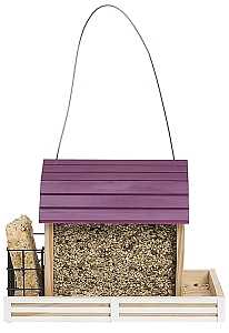 Perky-Pet 50181 Wood Chalet Wild Bird Feeder, Star Barn, 2 lb, Pine, Hanging Mounting