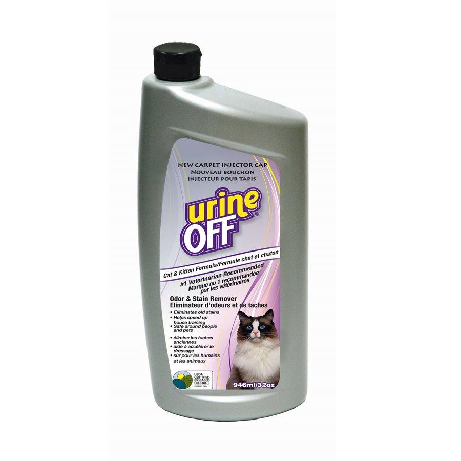 Urine Off Cat & Kitten Formula Bottle with Carpet Cap 32oz Cat Supplies Urine Off