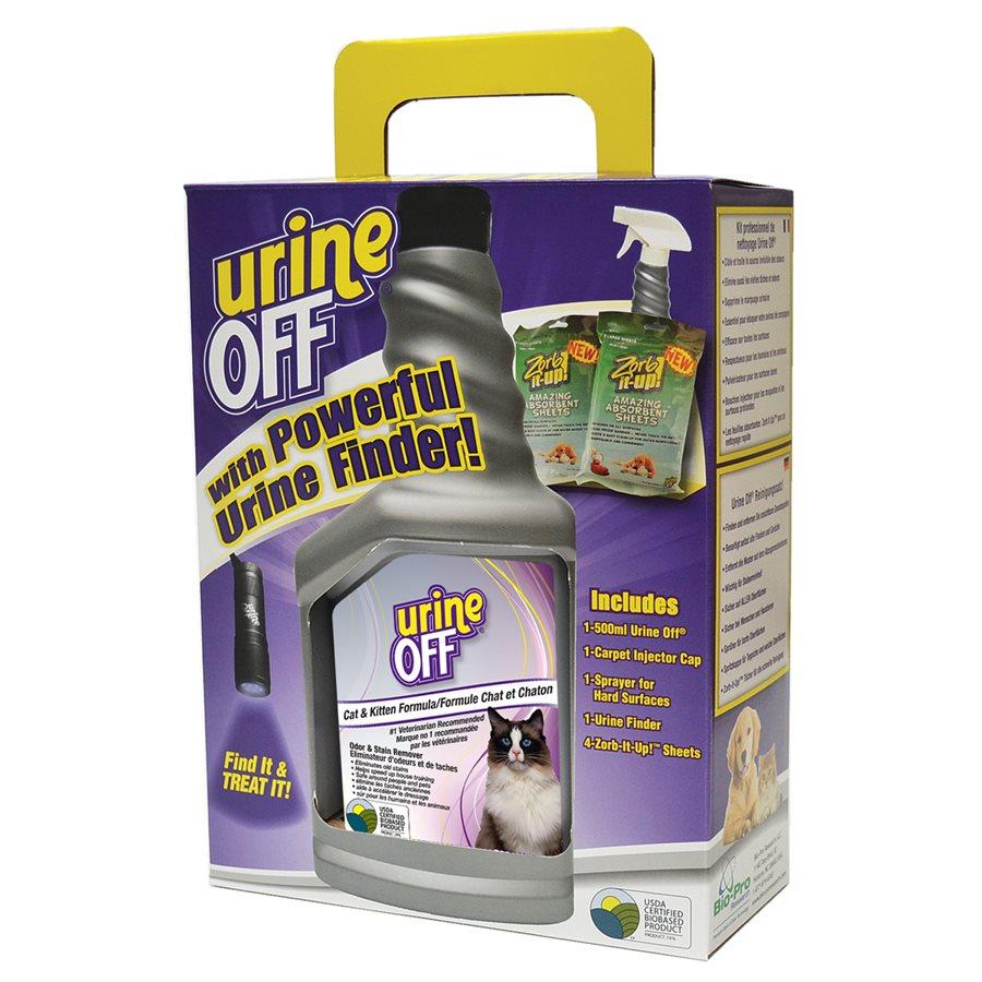 Urine Off Cat & Kitten Formula Clean Up Kit with LED Light Cat Supplies Urine Off