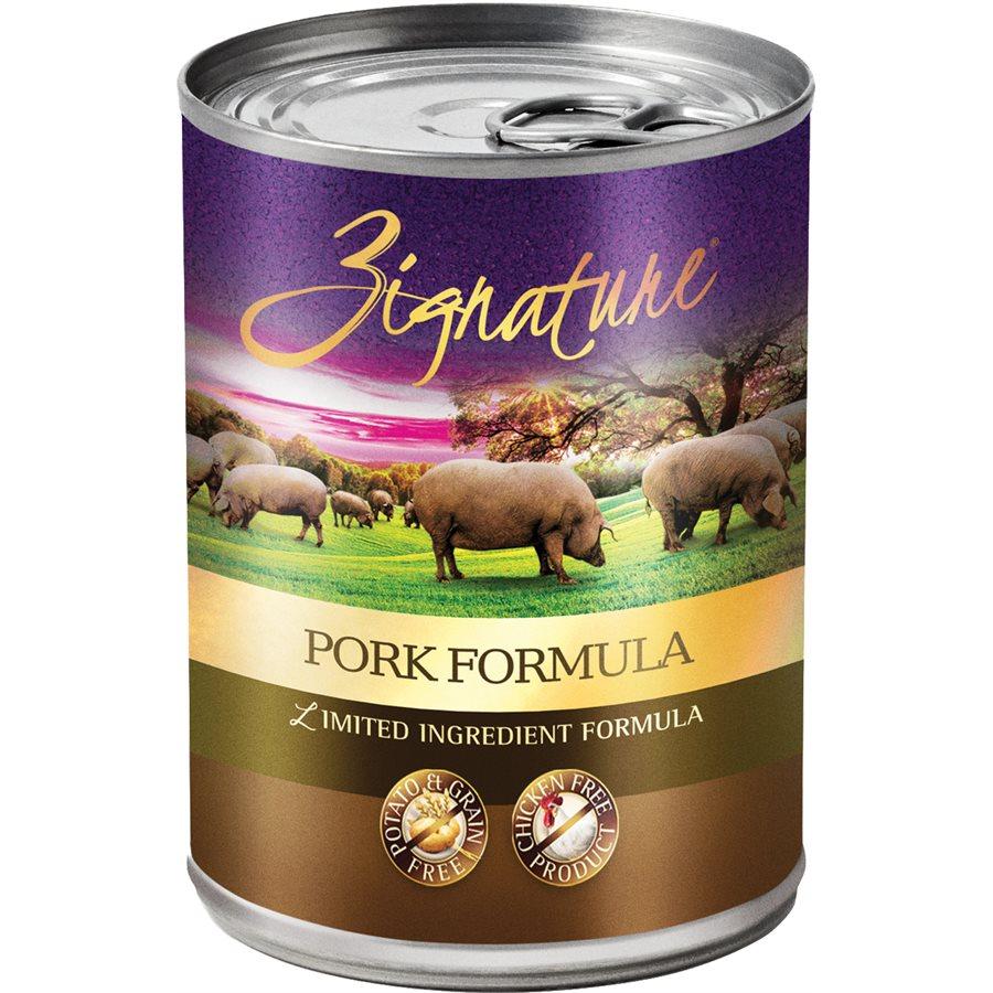 Zignature Limited Ingredient Grain Free Pork Dog Food 12/13 oz Dog Food Zignature