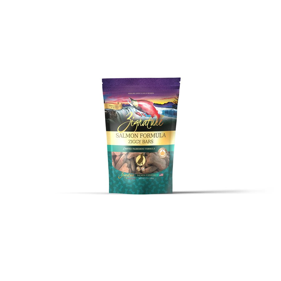 Zignature Ziggy Bars Salmon Formula Biscuit Treats for Dogs 12oz