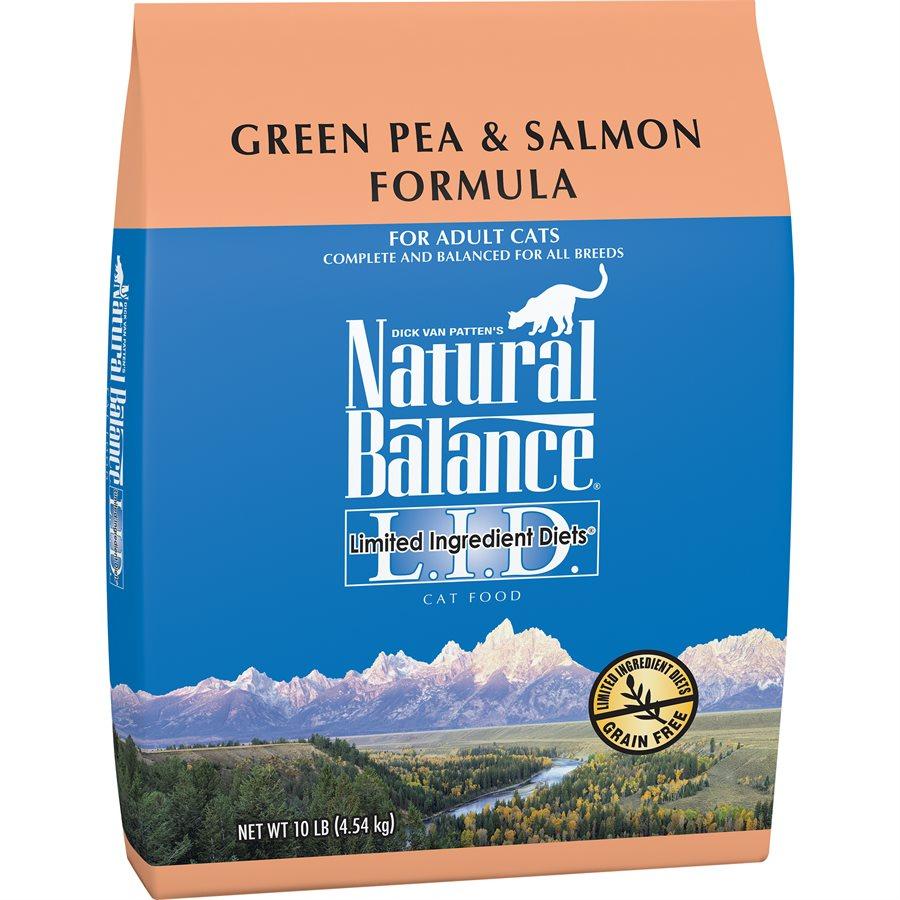 Natural Balance Cat LID Green Pea & Salmon Formula 10LB Cat Food Natural Balance