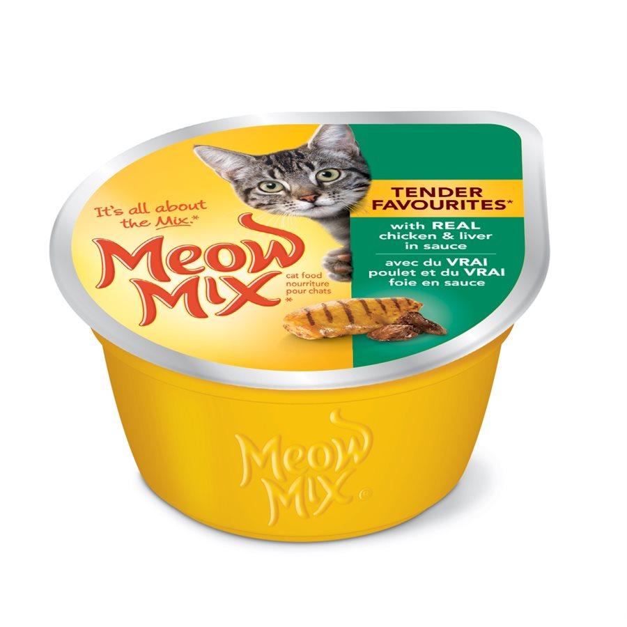 Smuckers Meow Mix Tender Favourites Chicken & Liver Wet Cat Food 24/78g Cat Food J.M.Smuckers