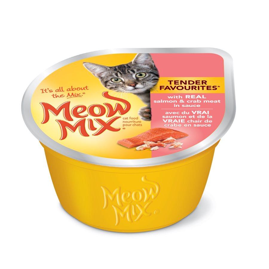 Smuckers Meow Mix Tender Favourites Salmon & Crab Wet Cat Food 24/78g Cat Food J.M.Smuckers