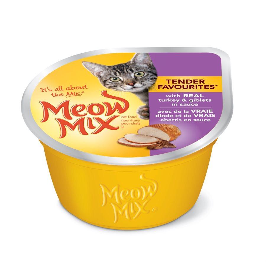 Smuckers Meow Mix Tender Favourites Turkey & Giblets Wet Cat Food 24/78g Cat Food J.M.Smuckers