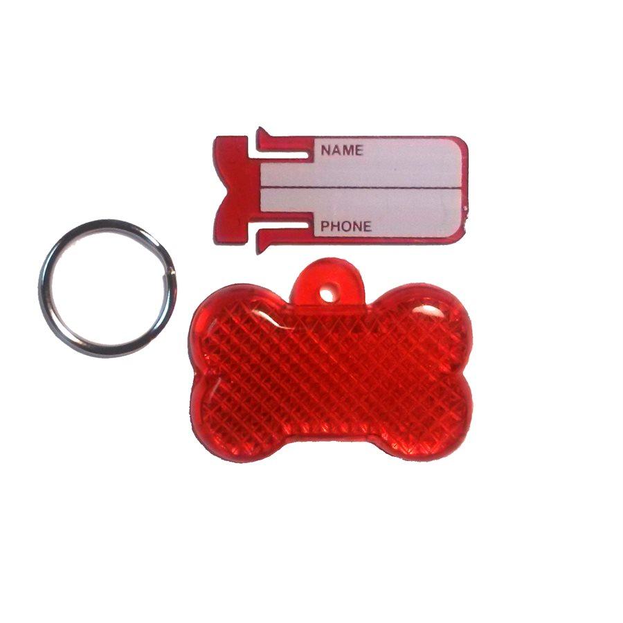 Reflex Reflector Fido Pet ID Tag Red Dog Supplies Reflex Corporation