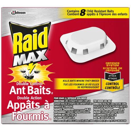 Raid Max Double Control Ant Baits (8/pack) Ant Baits Raid Max